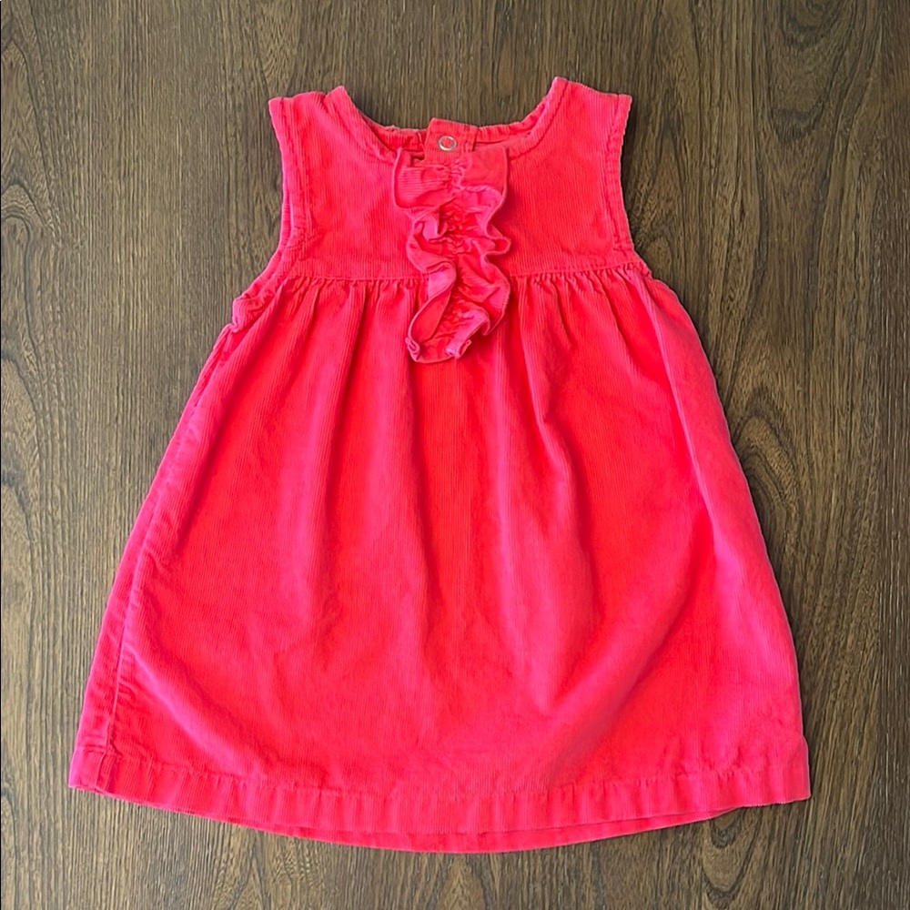 Carter's Vibrant Pink Corduroy Dress with Ruffles